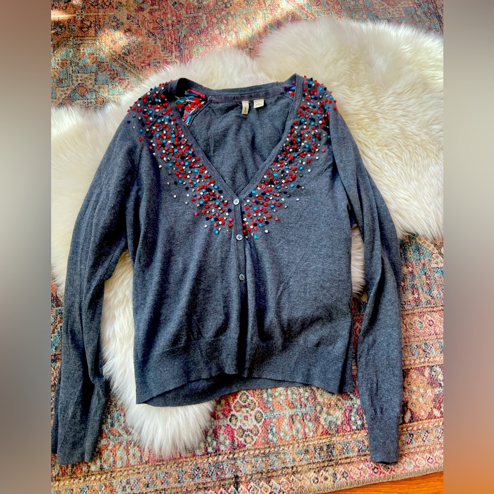 Cute Moth by Anthropologie Cardigan! (Sz xl)